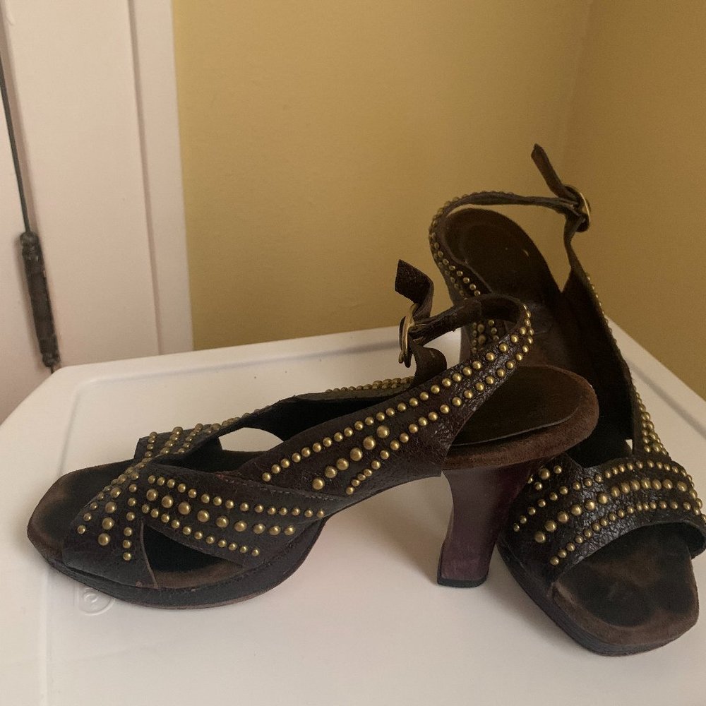 Sexy Leather and Wood Sandals